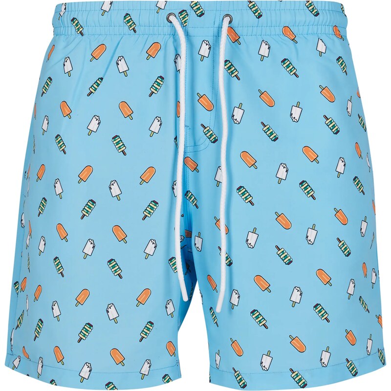 Urban Classics Plavecké šortky svetlomodrá / žltá / biela 30583870