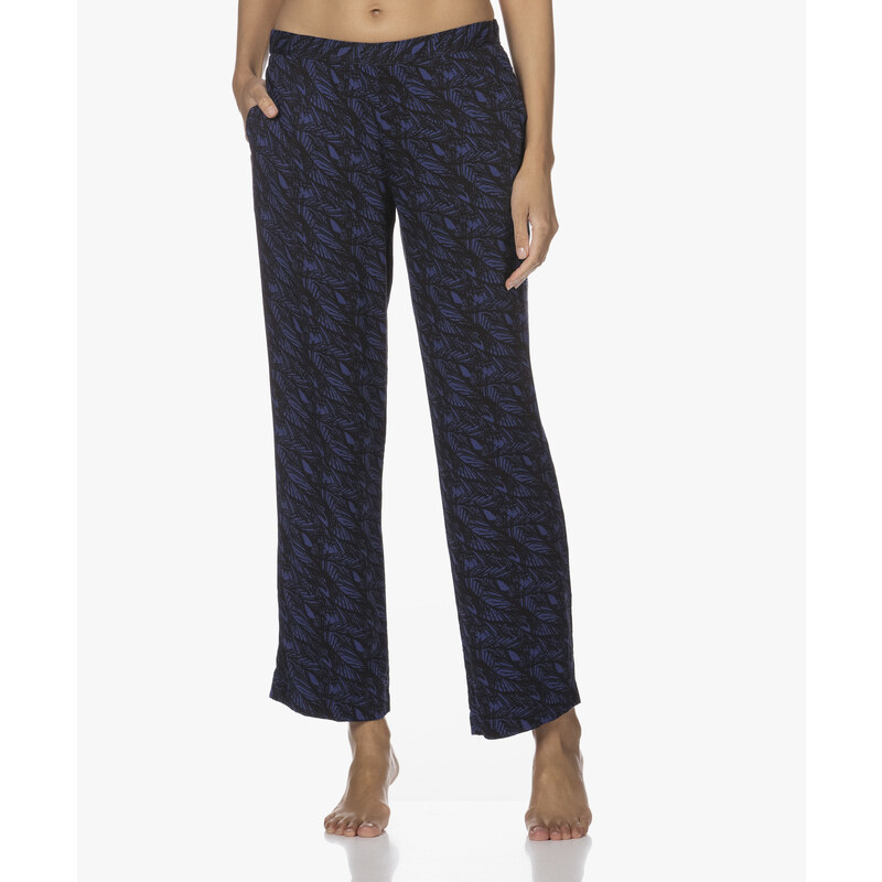 Dámske pyžamové nohavice QS6028E VFR - modročierna - Calvin Klein 35656499