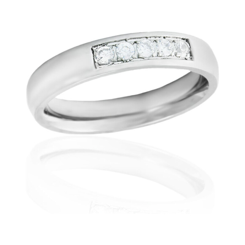 BM Jewellery Dámsky prsteň so zirkónmi z chirurgickej ocele S11296050 31319149