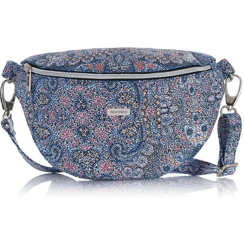 PAOLO PERUZZI Dámska kožená ľadvinka | modrá Z-15-K 32864637