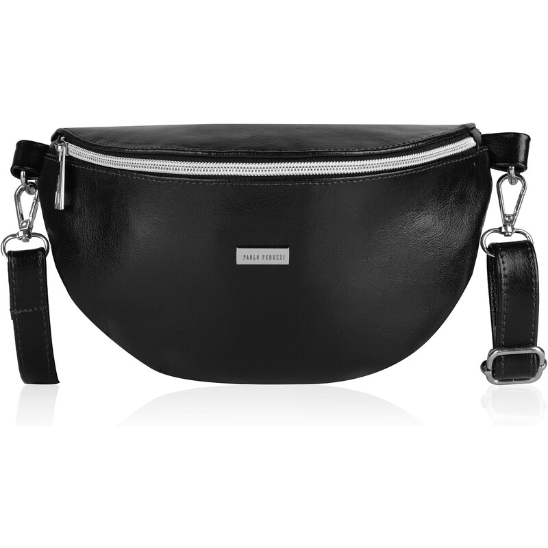 PAOLO PERUZZI Kožená ľadvinka | čierna Z-27-BL 30614760