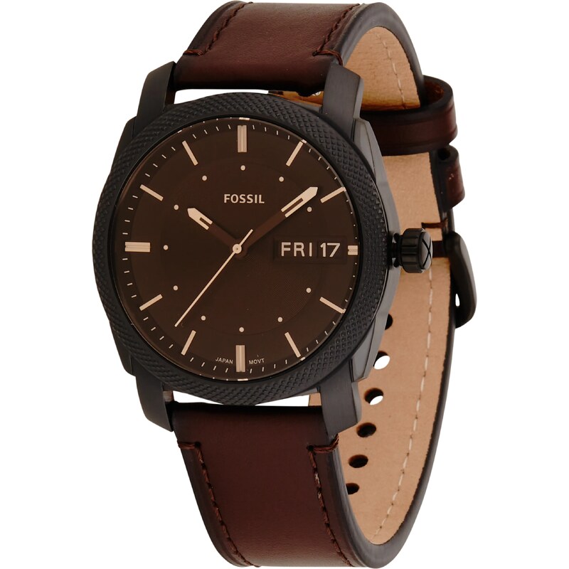 FOSSIL Analógové hodinky sépiová / čierna 61716402