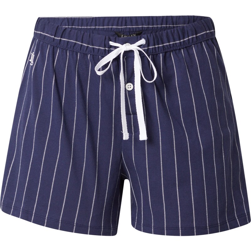 Lauren Ralph Lauren Pyžamové nohavice námornícka modrá / šedobiela 51247118