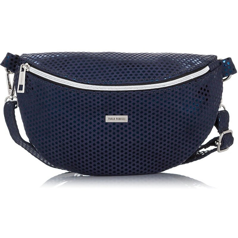 PAOLO PERUZZI Dámska kožená ľadvinka | tmavomodrá Z-15-N 30917032