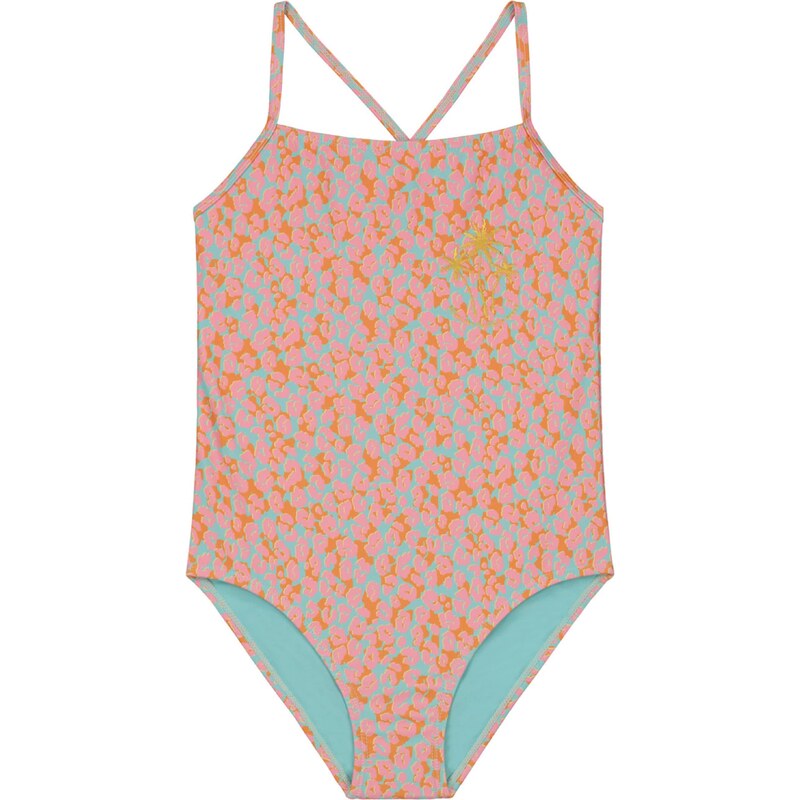 Shiwi Jednodielne plavky LOIS tyrkysová / tmavooranžová / ružová 63141553