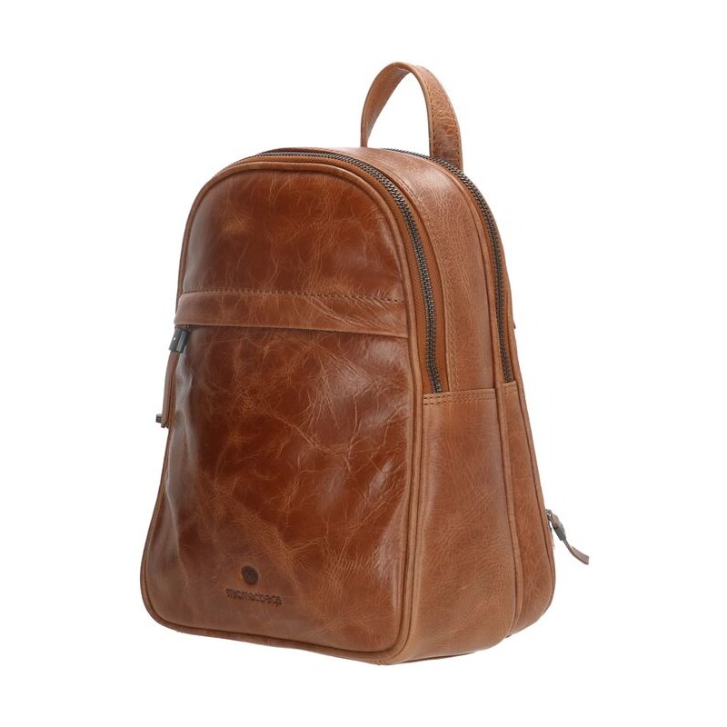 Micmacbags Hnedý prémiový kožený ruksak „Fashionstar“ 47288529