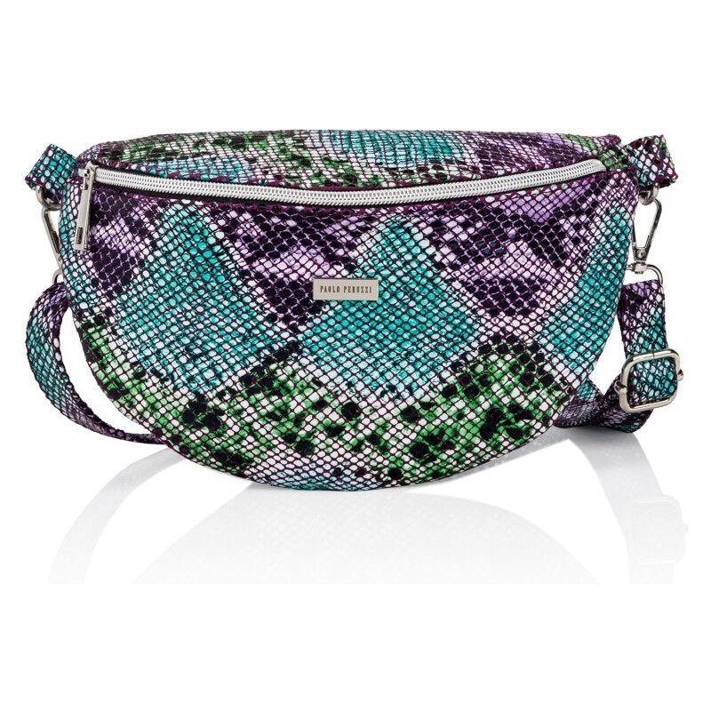 PAOLO PERUZZI Dámska kožená ľadvinka | tyrkysová Z-15-A 30926641