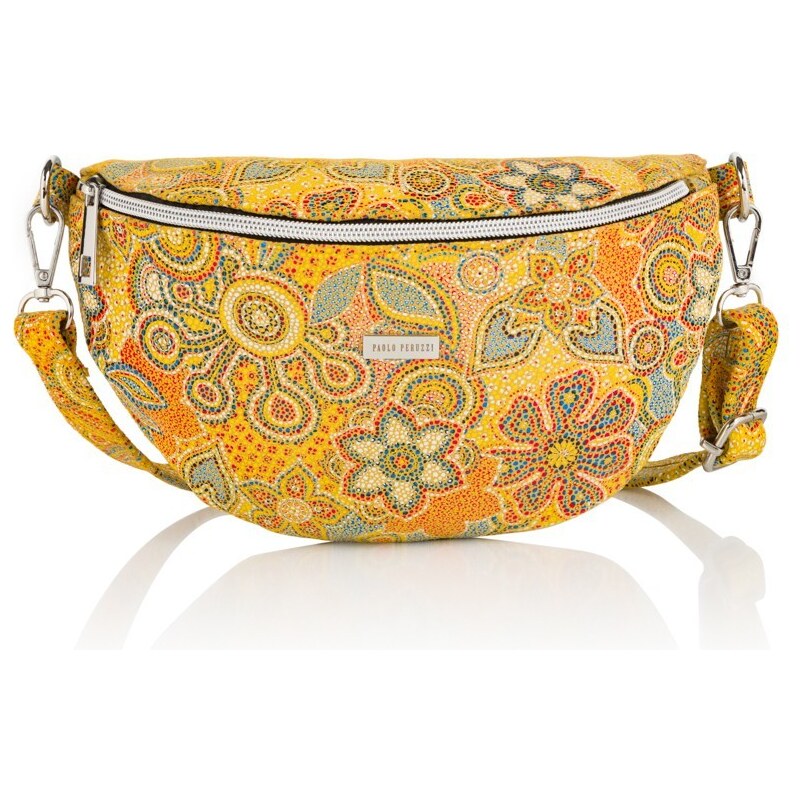 PAOLO PERUZZI Dámska kožená ľadvinka | žltá Z-15-U 30926632