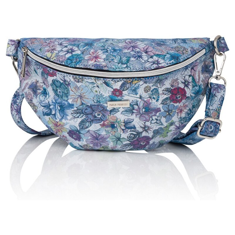 PAOLO PERUZZI Dámska kožená ľadvinka | modrá Z-15-E 57185352