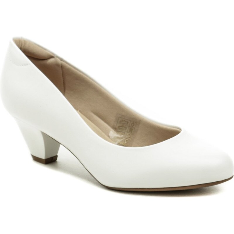 Vizzano Modare 7005-600 biele dámske lodičky na podpätku 62178584