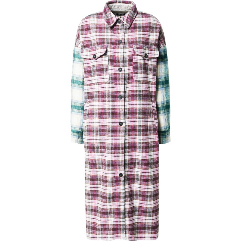 Nasty Gal Letný kabát zelená / ružová / biela 54229445