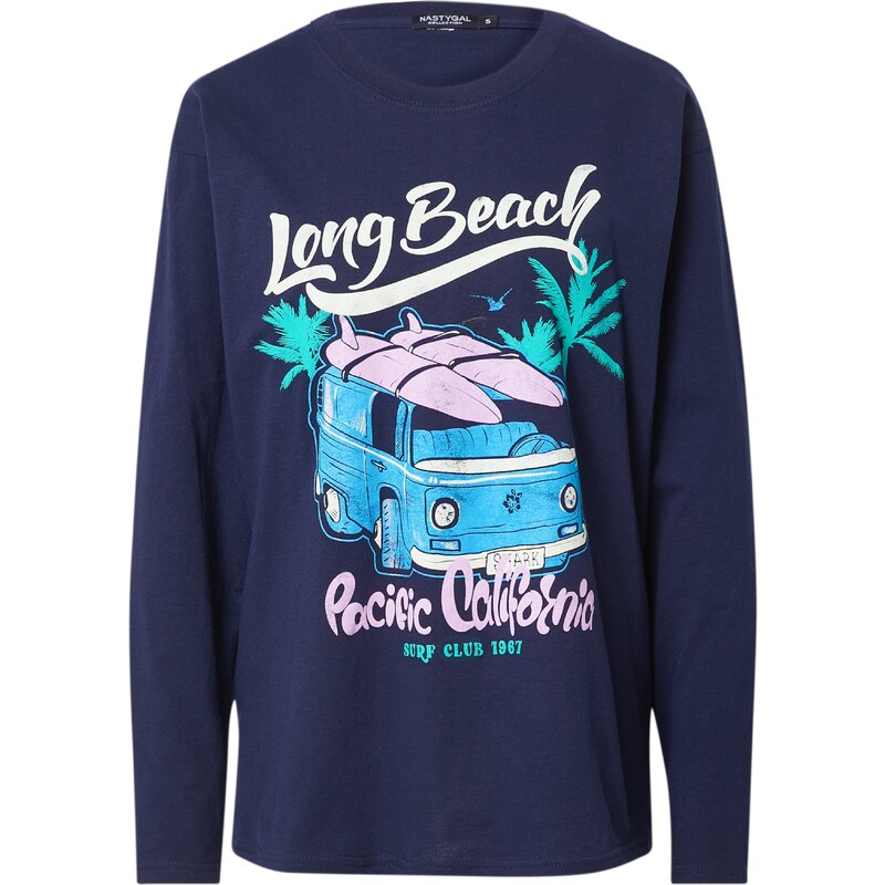 Nasty Gal Tričko námornícka modrá / nebesky modrá / svetložltá / 63141623