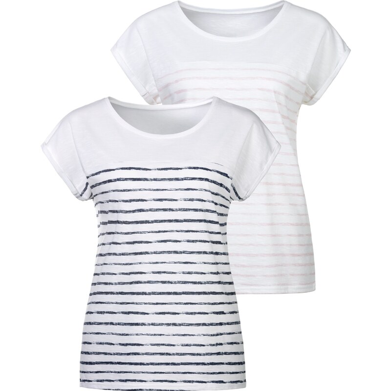 BEACH TIME Tričko tmavomodrá / biela 54229514