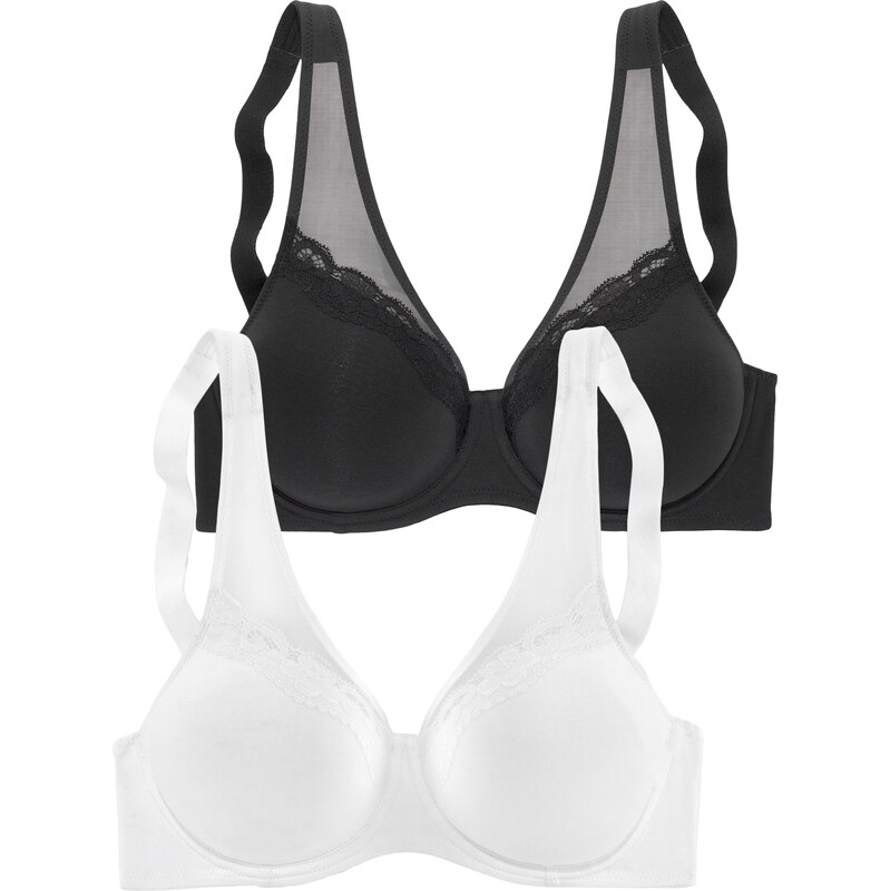 PETITE FLEUR Zmenšujúca podprsenka čierna / biela 63869124