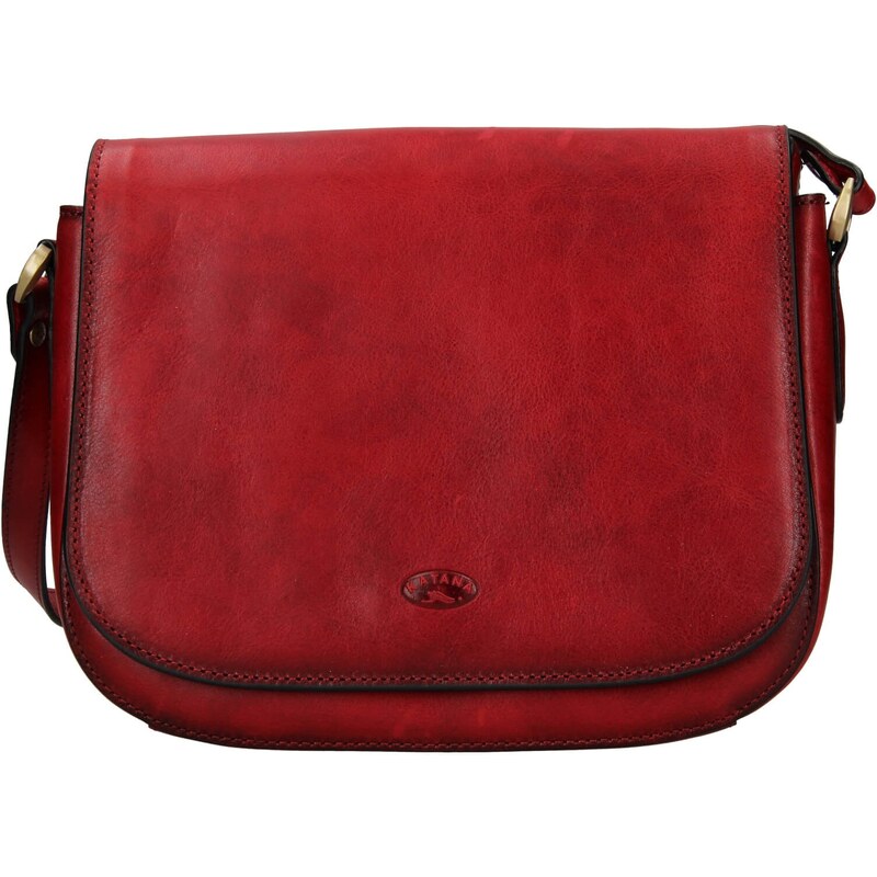 Kožená dámska crosbody kabelka Katana Niola - červená 30984789