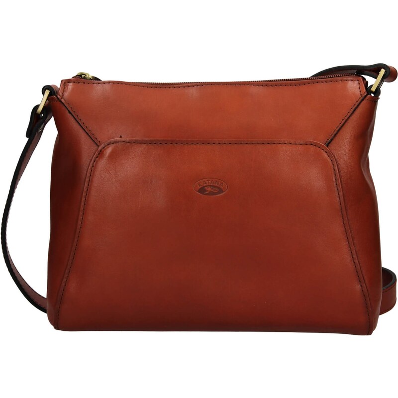 Kožená dámska crosbody kabelka Katana Selma - hnedá 30984804