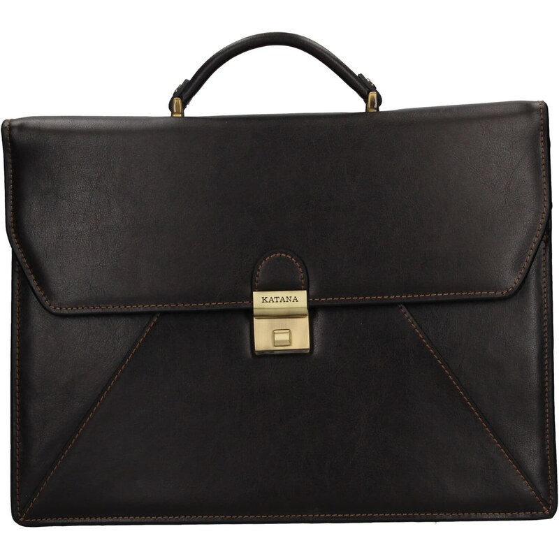 Pánska kožená aktovka Katana Monaco - tmano hnedá 65912360