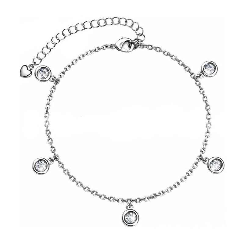 SWAROVSKI Elements Swarovski e. ocelová retiazka na nohu Cool Water 31007943