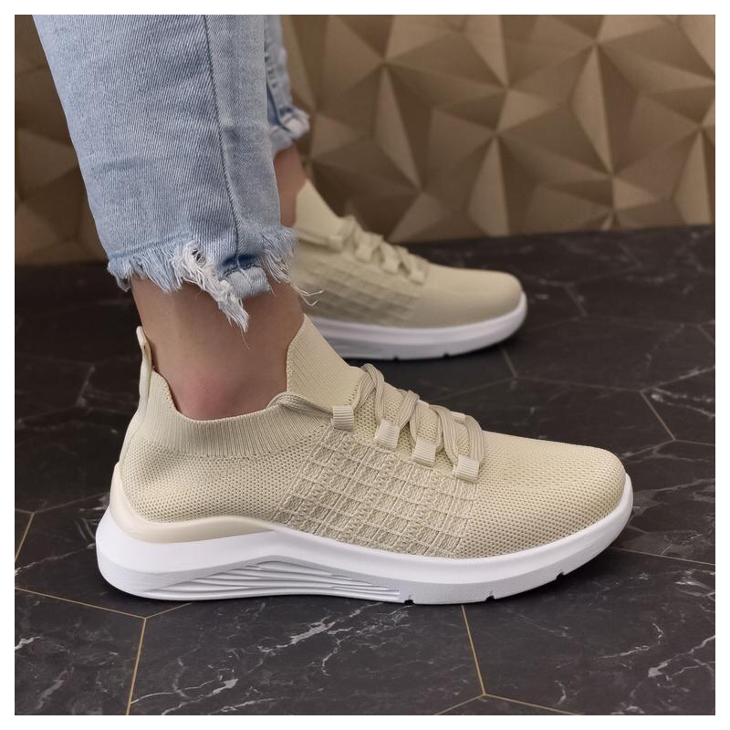 BOSIDO Dámske béžové tenisky GERTA 31014136