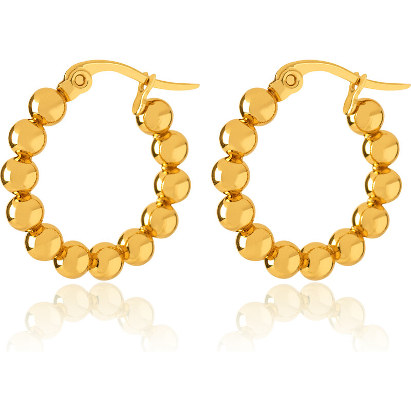 Troli Módne pozlátené korálkové náušnice kruhy 66593405