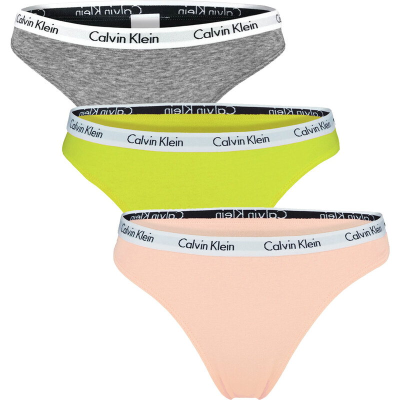 CALVIN KLEIN - tangá 3PACK Cotton stretch coral color - special 31030882