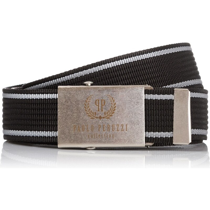 PAOLO PERUZZI Pánsky opasok PW-05-125 CM | grafit PW-05-125 36538883