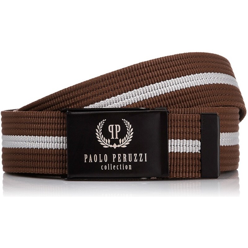 PAOLO PERUZZI Pánsky opasok PW-15-125 cm | hnedá PW-15-125 37494679