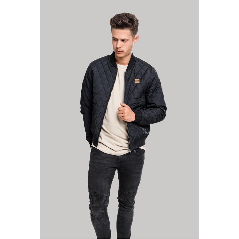 Urban Classics Diamond Quilt Nylon Jacket Black 61039758