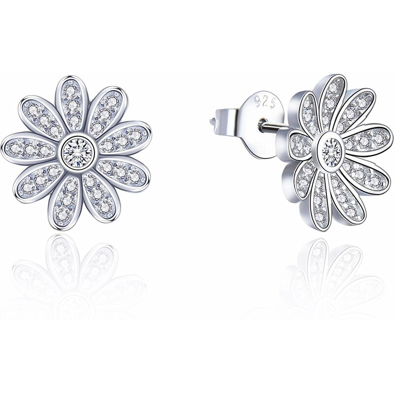 MOISS Trblietavé strieborné náušnice Kytičky E0002384 66593501
