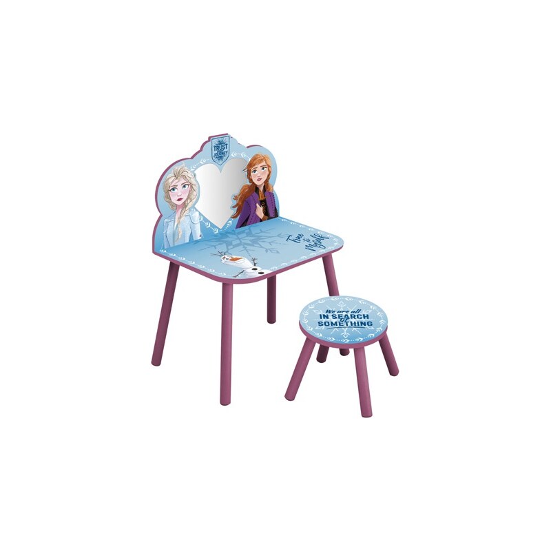 ARDITEX Detský drevený toaletný stolík + stolička DISNEY FROZEN II, WD13129