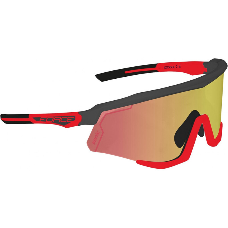FORCE okuliare SONIC čierno-červené, červené zrkadlové sklá 56334265