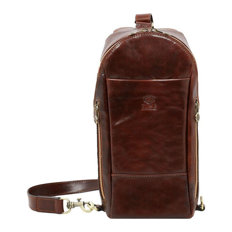 Glara Veľká kožená crossbody taška Premium 36988950