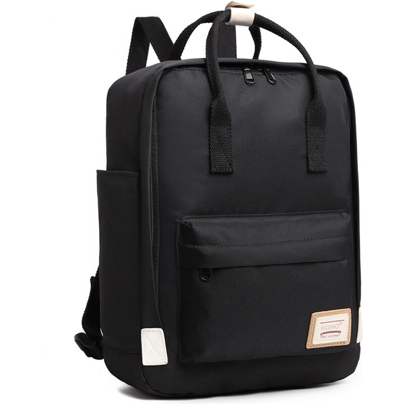 Čierny elegantný nepremokavý batoh na notebook Herve