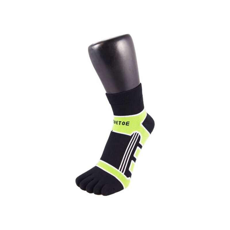 RUNNERS COLOR bežecké členkové prstové ponožky ToeToe Čierna / Zelená 31144372