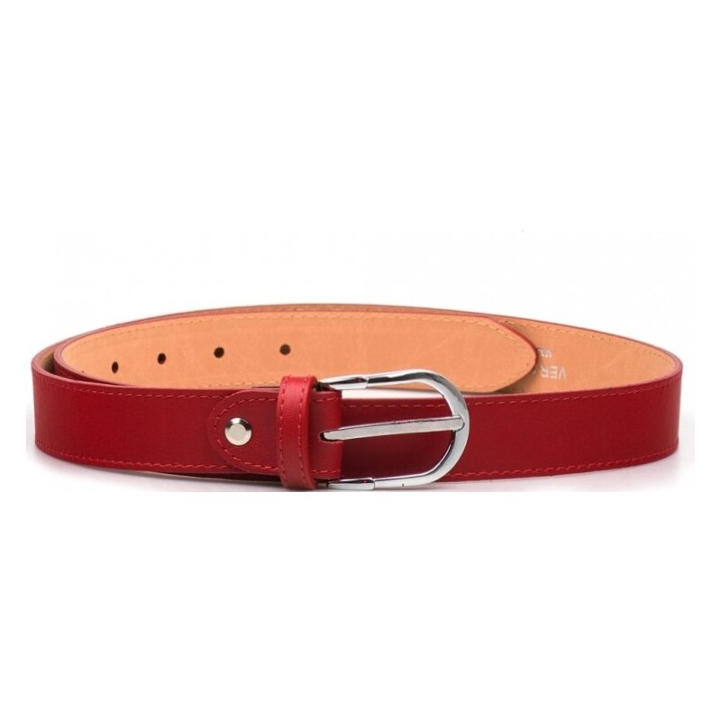 Blaire Dámsky kožený opasok vínovo červený 64988272