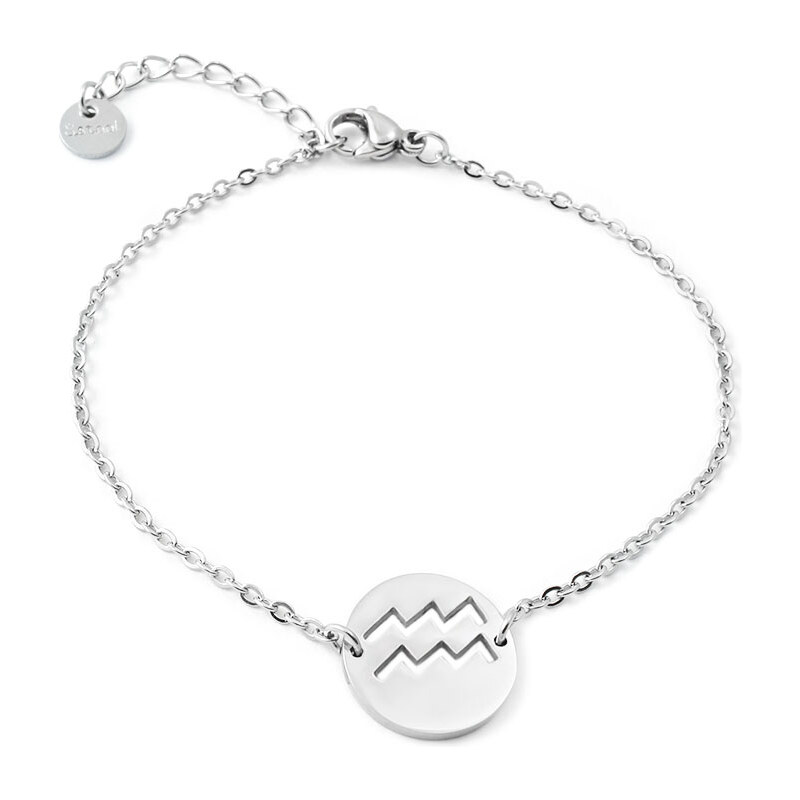 BM Jewellery Náramok znamení zverokruhu vodnár z chirurgickej ocele 31319104