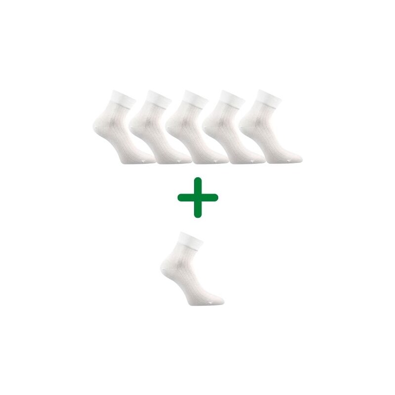 GAZDAN 5+1 ZADARMO znížené ponožky extra voľný lem Lonka Biela 43-46 6 31159732