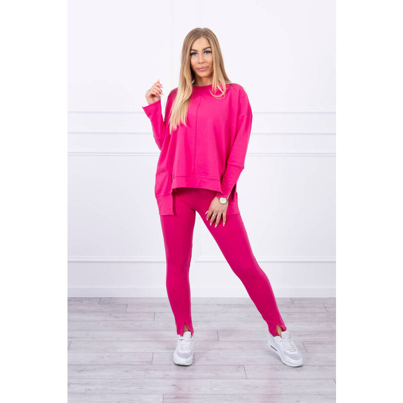 MladaModa Súprava oversize blúzky a legín model 9328 fuksiová 31177983