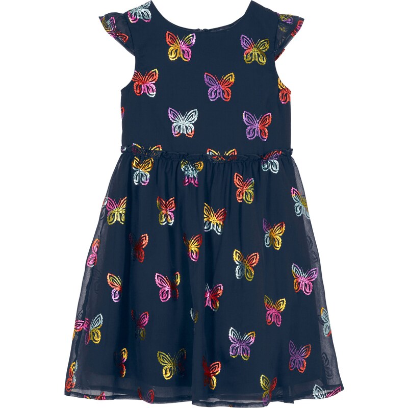 bonprix Šifónové šaty so strihom do A, farba modrá 44791683