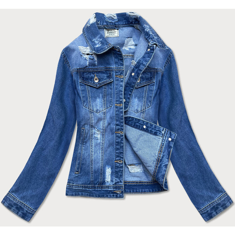 By Sasha Svetlomodrá džínsová bunda s pretrhnutiami (D3362) 49738723