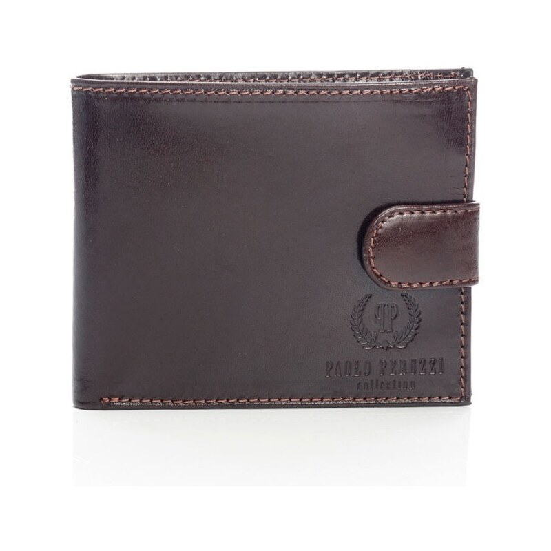 PAOLO PERUZZI Elegantná pánska kožená peňaženka | hnedá 018-PP-BR