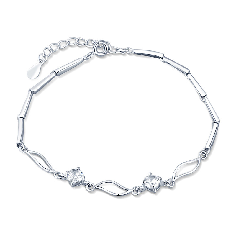 Ligot Strieborný náramok so zirkónmi 46720200