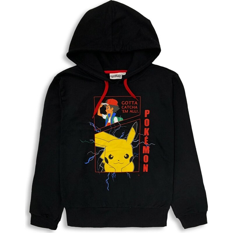 BASIC Čierna pánska mikina Pokemon Pikachu 31209242