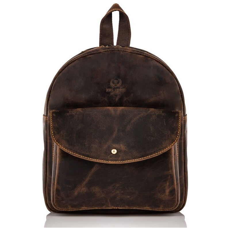 PAOLO PERUZZI Dámsky kožený vintage batoh | hnedá T-18-BR 31214422