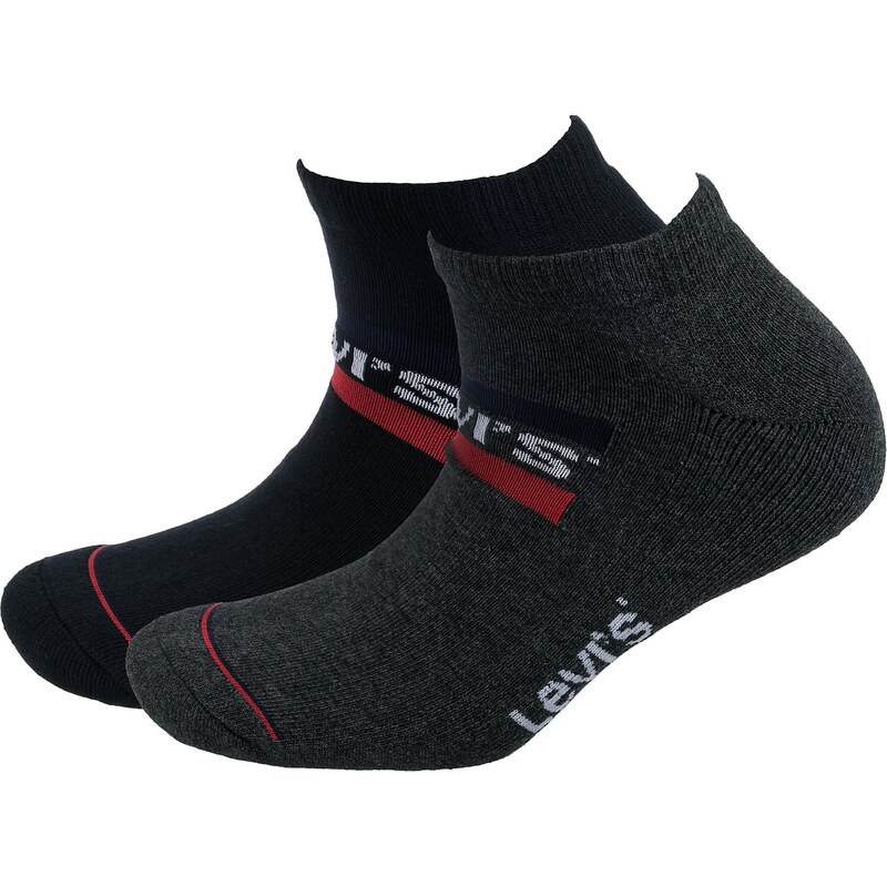 LEVIS Ťapky tmavosivá / červená / čierna / biela 65435596