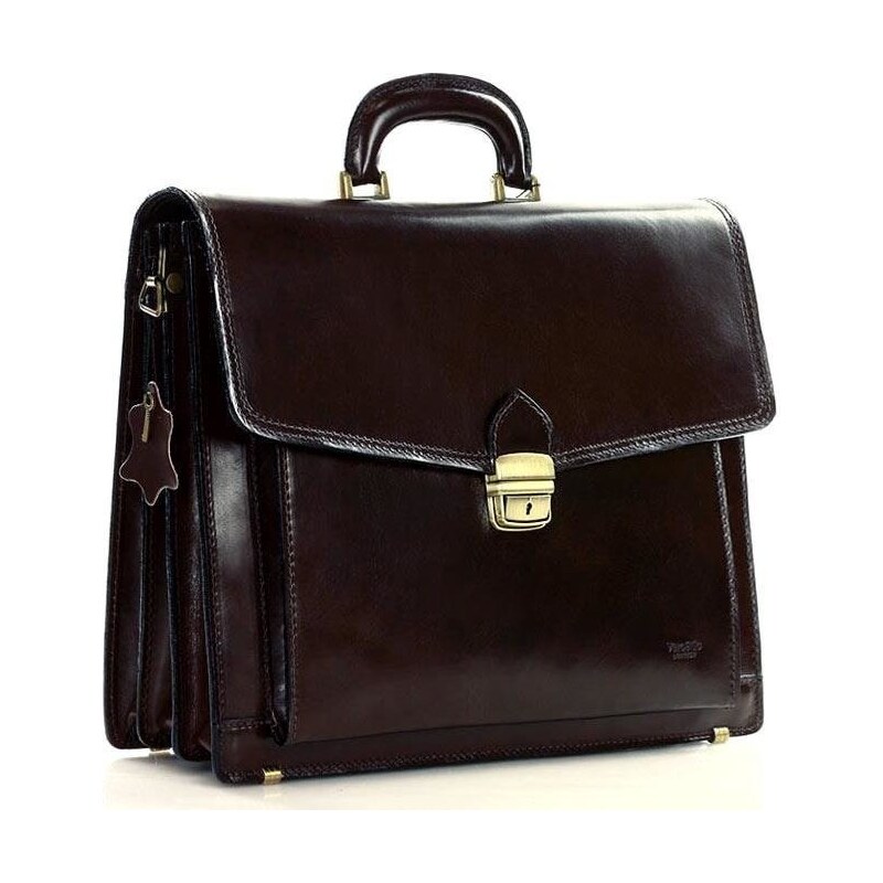 Mazzini Business MARCO MAZZINI Pánska kožená aktovka LORENZ | 31264619