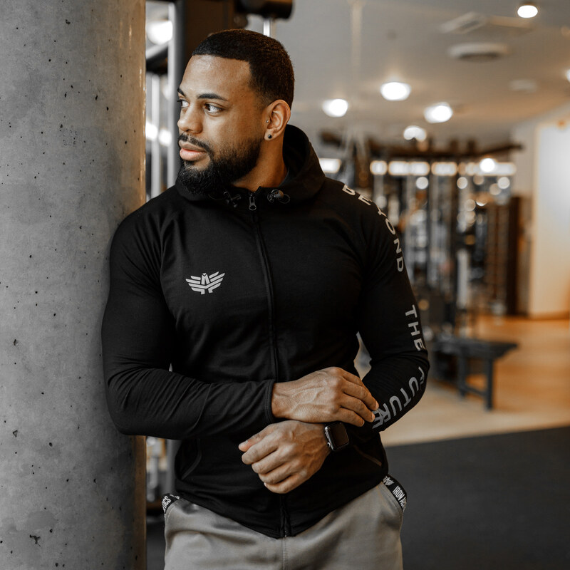 Iron Aesthetics Pánska SlimFit mikina Beyond the Future, čierna 31274314