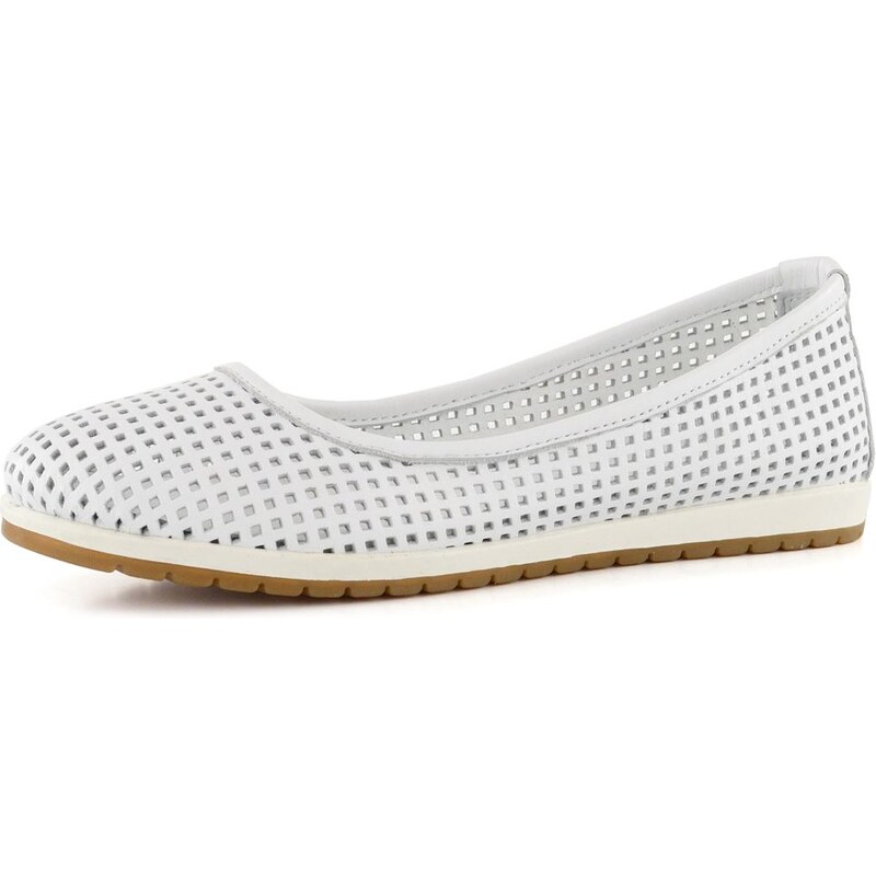 Looke perforované baleríny Carrolin white L0601_03 66061233
