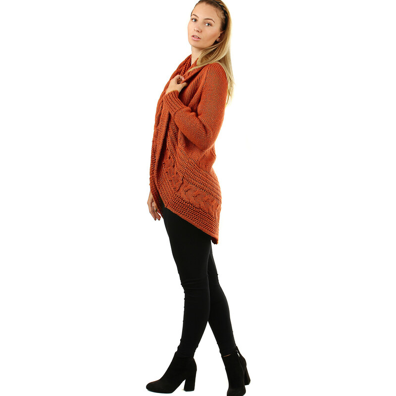 Glara Dámsky pletený sveter bez zapínania 13669345