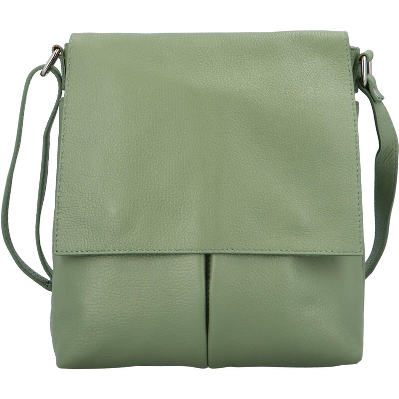 Dámska kožená kabelka svetlozelená - ItalY Ellie zelená 51578974
